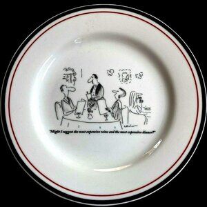 Vintage 1998 Restoration Hardware The New Yorker Exclusive   8” Cartoon Plate